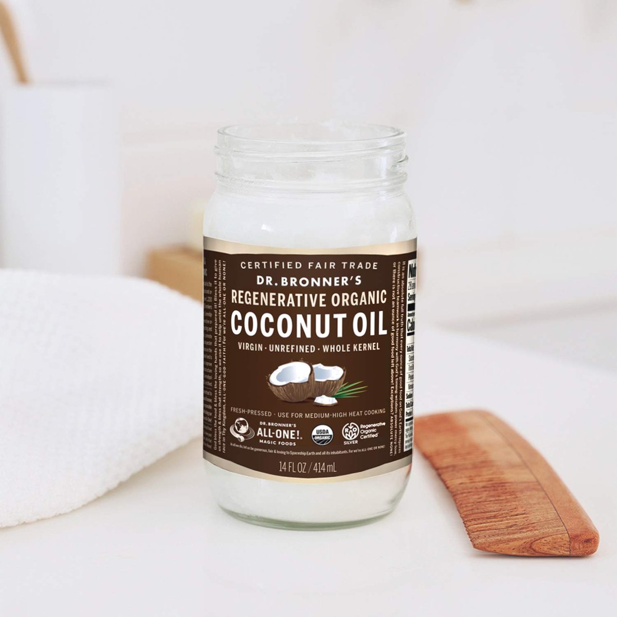 Dr. Bronner's Organic Whole Kernel Virgin Coconut Oil — view 3